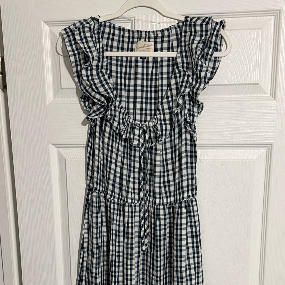 Universal Thread Navy and White Plaid Dress